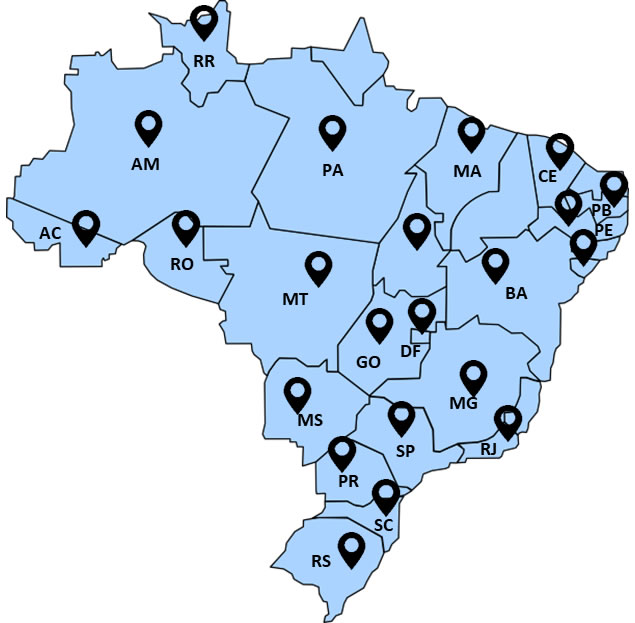 Mapa de Atuação Mapa de Atuação